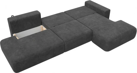 Диван угловой Лига-036 НПБ Модерн Лонг правый угол Лига Диванов (Велюр) арт.127745