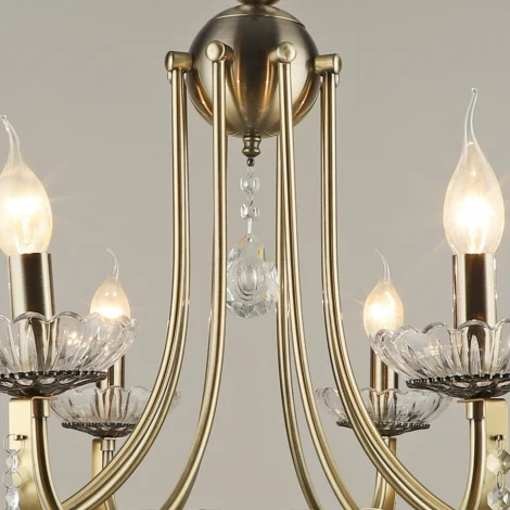 Подвесная люстра Reluce 04749-0.4-08 (220V, подвески, на цепи, подсвечник, свеча)