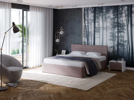 PROxSON Кровать Vector Plus (Ткань: Рогожка Тетра Мраморный) 90x200