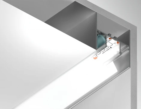 Алюминиевый профиль для натяжного потолка для светодиодной ленты до 12мм Ambrella Illumination GP4050AL