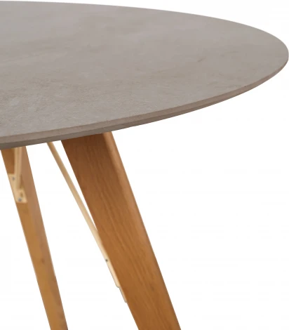 Стол обеденный обеденный JET CERAMIC круглый d-80 (Дерево бук, Прозрачный лак) CA Faggio Ardesia 80x80