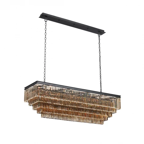 Подвесная люстра каскадная большая Vitaluce V5853-1/30 (220V, хрусталь, на цепи)