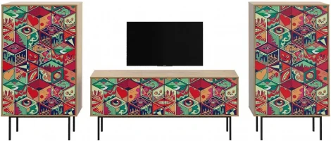 Композиция Boho Color 5 ОГОГО (арт.599590), (ЛДСП/Дуб Корбридж)