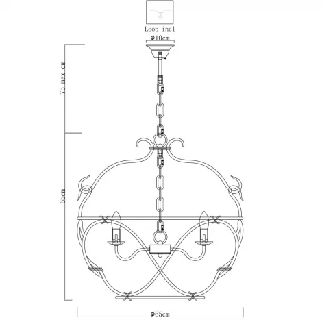Подвесная люстра Arte Lamp Bellator A8960SP-6GA