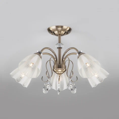 Потолочная люстра на штанге Eurosvet Floranse 30155/5 античная бронза (220V)