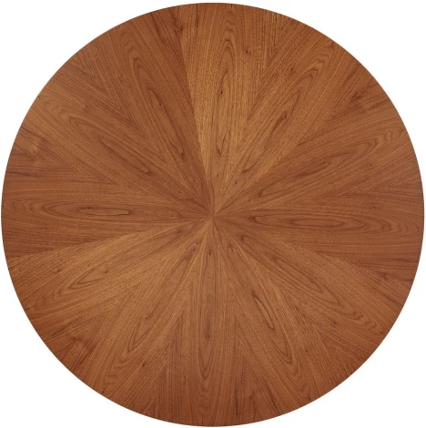 Стол Bradex Home Liverpool диам.110см, шпон орех лучевой набор, с золотистыми ножками (RF 0518)