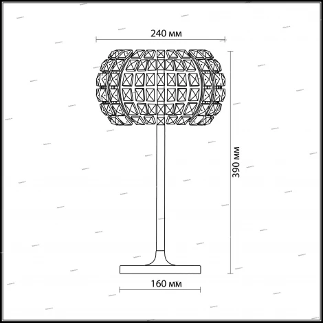 Интерьерная настольная лампа Odeon Light Crista 1606/3T