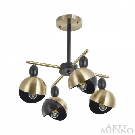 Потолочная люстра на штанге Arte Milano 271307/4 BK/GD (220V, шарики)