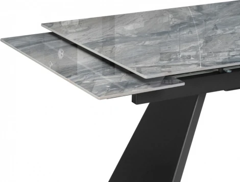 Стеклянный стол Хорсборо (Хорсборо 140(200)х80х79 оробико / черный) Woodville арт.588008