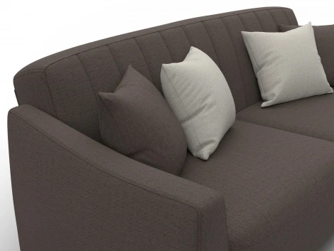 Диван-книжка Лига-095 НПБ (ДВП,ДСП,ЛДСП,Брус,Фанера,ЛДВП/Металл/Рогожка/Коричневый) Лига Диванов 132563