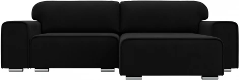 Диван угловой Лига-029 правый угол (Черный/Микровельвет) Лига Диванов арт.121918