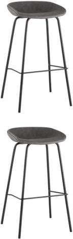 Стул барный Beetle Lite PU серый 2 шт Stool Group (арт.УТ000038317)