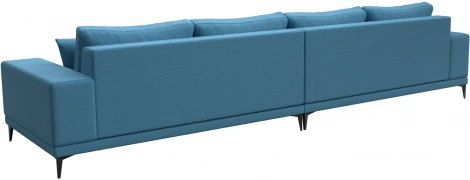 Диван прямой Льюес Лонг (Голубой/Рогожка) Лига Диванов арт.124828