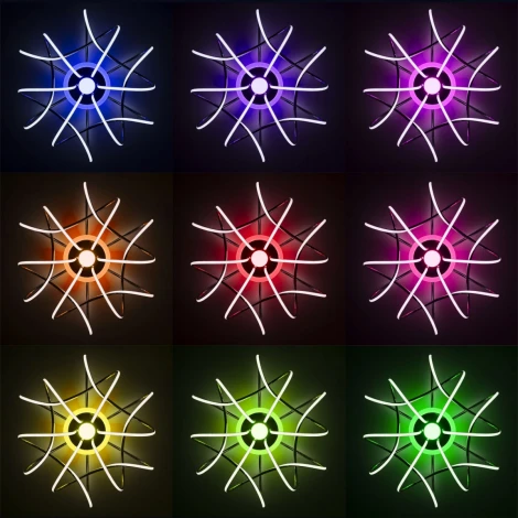 Потолочная люстра светодиодная с управлением смартфоном Citilux Джемини Смарт CL229A161E RGB (220V, умный дом - Алиса, Маруся, Сири)