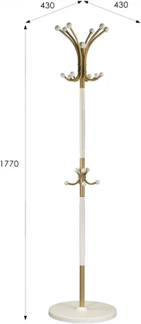 Вешалка напольная Д 1 золото/ слоновая кость от фабрики Mebelik