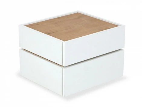 Тумба прикроватная Licata ОГОГО 723075 (белый, бунратти)