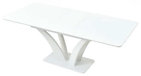 Стол ФРЕЯ 160 БЕЛЫЙ, стекло/ БЕЛЫЙ