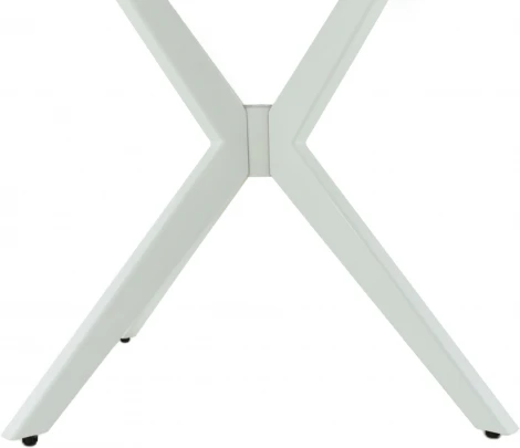 Стол Аврора Оскар D950 Glass, Белый, Стекло Чёрное