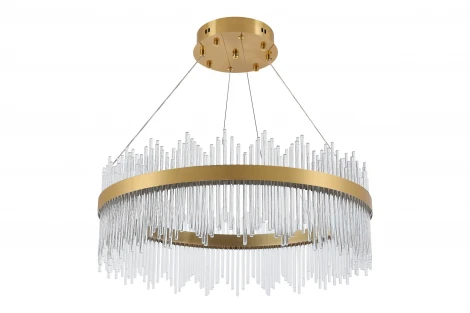Подвесная люстра светодиодная нимб с пультом ДУ, моб. приложением 160W, золото, LED Natali Kovaltseva INNOVATION STYLE 83160