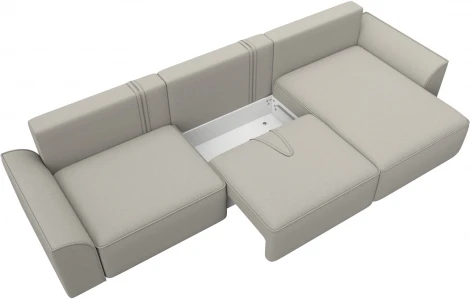 Диван угловой Лига-048 НПБ лонг Лига Диванов (Рогожка) арт.128484