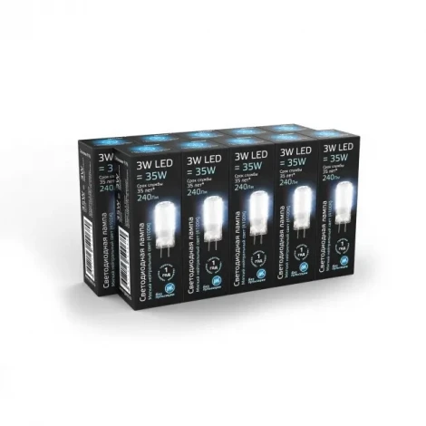 Лампочка светодиодная GY6.35 3 Вт 250 lm 4100K нейтральное белое свечение Gauss 107719203