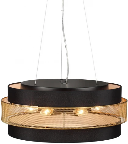 Потолочный светильник круглый Lumion Animaisa 8003/6C черный/черный, золотой металл/металл, текстиль Е27 6*60W 220V (круглые)
