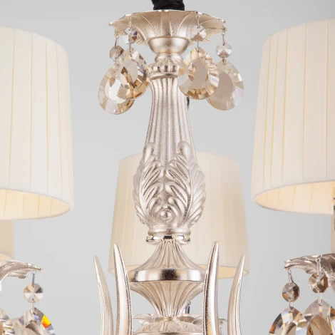 Подвесная люстра Eurosvet Argenta 10098/5 серебро/тонированный хрусталь Strotskis