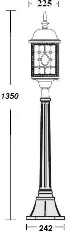 Наземный фонарь Oasis Light LONDON L 64807L Bl (220V, IP44)