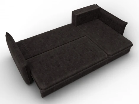 Диван угловой Лига-100 НПБ угол универсальный (ДСП,Фанера/Пластик/Велюр/Коричневый) Лига Диванов 133662