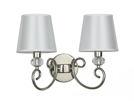 Бра с вставками из прозрачного хрусталя Newport 1200 1202/A nickel (220V)