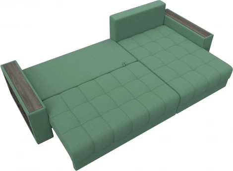 Диван угловой с декором и полкой Лига-050 НПБ Лига Диванов (Рогожка) арт.128590