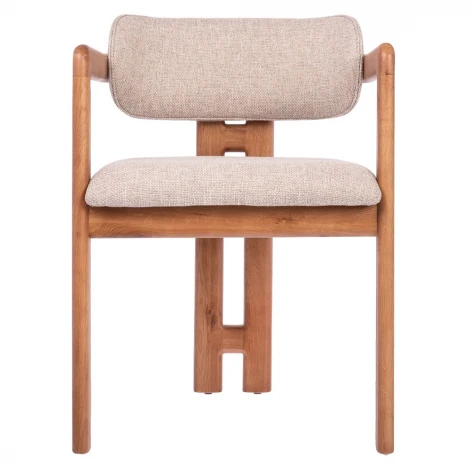 Стул Rich рогожка латте с ножками цвета орех Bradex Home арт.RF 0858