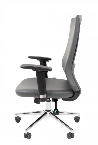 Офисное кресло Chairman 500LUX Россия экокожа cерый БП 7210652