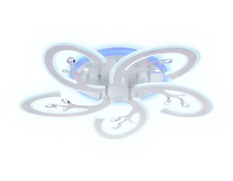 Потолочная люстра Ambrella Acrylica FA512 (регулировка яркости, LED, 220V, пульт управления, цветы)