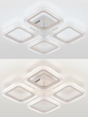 Потолочная люстра светодиодная с пультом ДУ 64W, белый, LED Natali Kovaltseva Sm LED LAMPS 81445