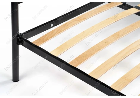 Двуспальная кровать Woodville Фади 160х200 черная 491588