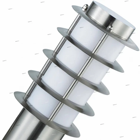 Светильник настенный уличный Horoz Ladin, 1 плафон, никель с белым