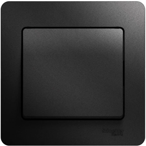 Выключатель встраиваемый одноклавишный (антрацит) Systeme Electric Glossa GSL000712