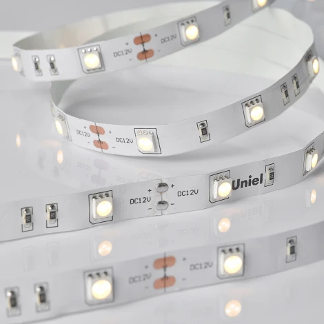 Светодиодная лента Uniel ULS-M22-5050-30LED/m-10mm-IP20-DC12V-7,2W/m-5M-3000K PROFI катушка в герметичной упаковке