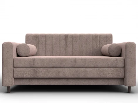 Диван прямой Лига-070 (ЛДСП,Брус,Фанера/Дерево/Велюр/Бежевый) Лига Диванов 129754