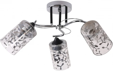 Люстра потолочная на штанге Alfie 1141/3P E27*60W Chrome/Black