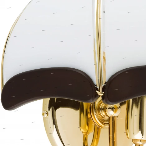 Светильник настенный Alfa Sikorka Venge, 1 плафон, золото с белым и венге