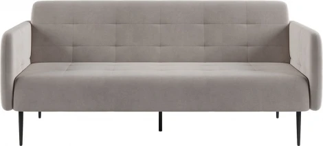 Monaco диван-кровать прямой с подлокотниками, трехместный, велюр серый Velutto 52 Top Concept арт.22308