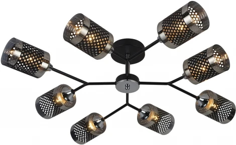 Потолочная люстра на штанге Reluce 01405-3.3-08B BK+CR (220V)