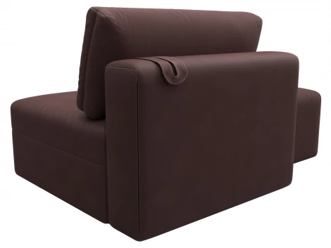 Модули диван и пуф Лига-060 НПБ (ЛДСП,Брус,Фанера,Замша/Бордовый) Лига Диванов 129598