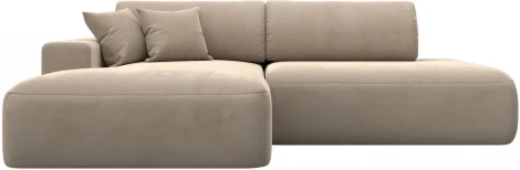 Диван угловой Лига-036 НПБ Модерн левый угол (Бежевый/Велюр) Лига Диванов арт.121407L