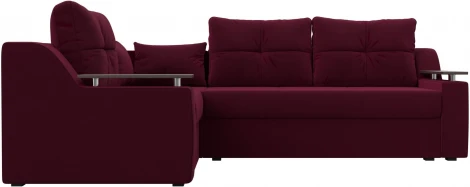 Диван угловой Кронос левый угол (Бордовый/Микровельвет) Лига Диванов арт.114615L