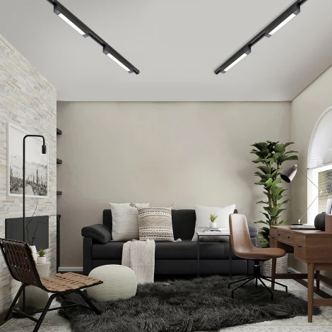 Трековый светильник однофазный Escada 20001 20001TRU/01LED SBK 20Вт, металл/акрил, черный матовый (220V)