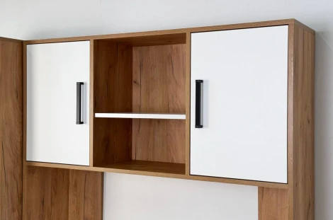 Лайт-2 Надстройка стола компьютерного 1200 Mebelson (ЛДСП/Дуб крафт золотой,Белый) арт.NKL02S1.2.2725