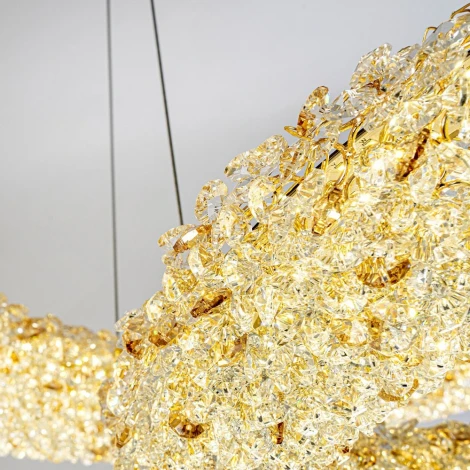 Подвесной светильник светодиодный хрустальный с регулировкой цветовой температуры и яркости Modelux MODESTYLE MS.6000.800.500 GD